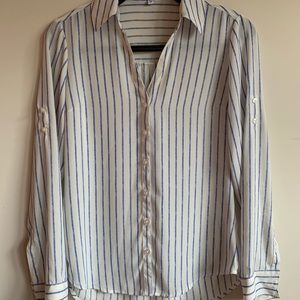 Express Portfolio Button up (blue/white stripe)